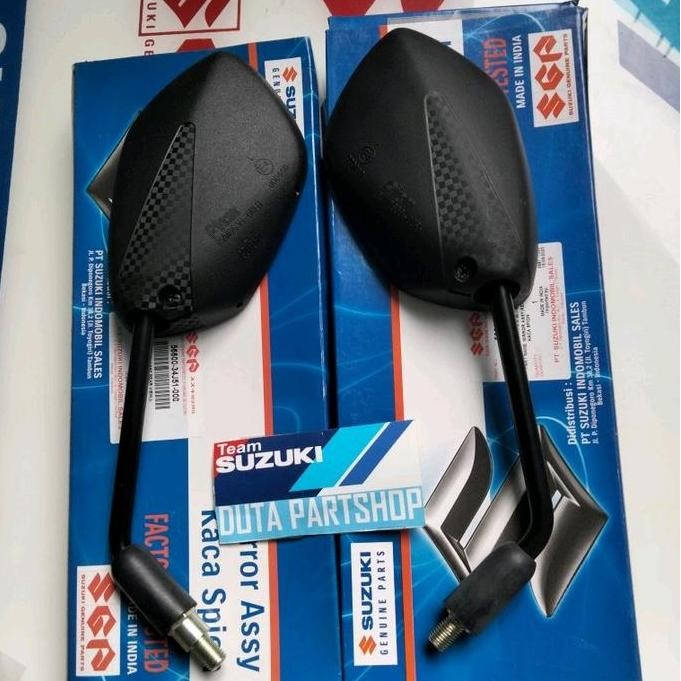 Ready  Sparepart Motor Suzuki Asli, Kaca Spion Drat 14 Satuan untuk Satria Fu Injeksi GSX S Bandit N