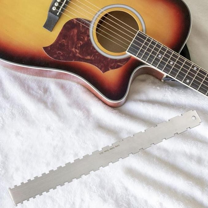 New  Penggaris Neck Gitar Fret Leveling Guitar Neck Notched Straight