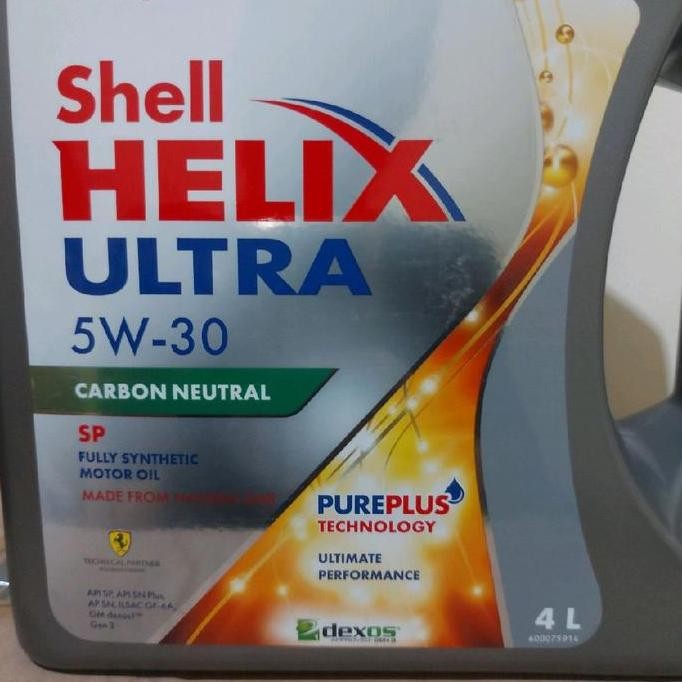 Ready Shell Helix Ultra 5W-30 DEXOS1 PurePlus Full Synthetic 4L Oli Mobil Pengganti Shell Helix HX8 