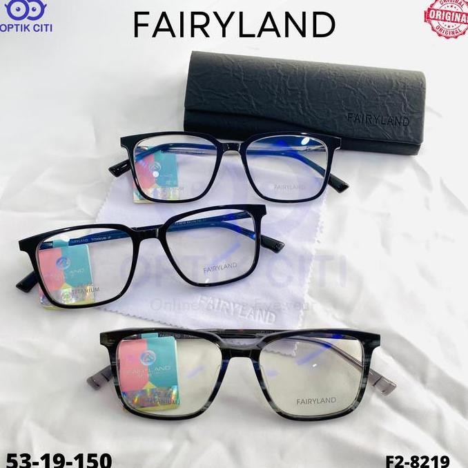 Frame Kacamata Original Pria Wanita Fairyland 8219 Kotak Original Titanium