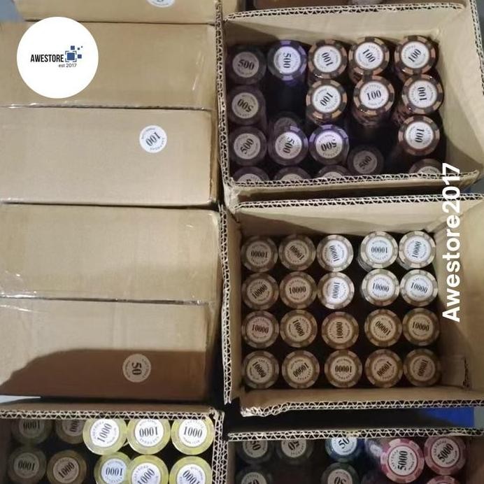 Board Game Koin Kartu Permainan Keluarga Ngumpul Party Asah IQ Set 500 Pcs Chip murah