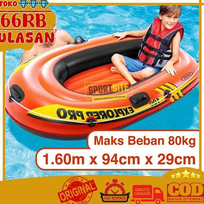 Intex Explorer Pro Boats 100. Perahu Karet Renang Petualangan Anak