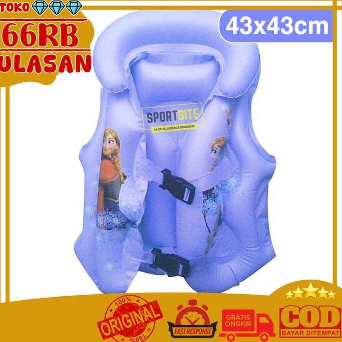 Swim Vest Frozen Kecil. Jaket Rompi Pelampung Renang Anak