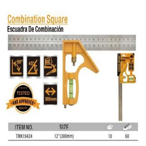 

TOOLMAK Penggaris Siku Tukang Waterpas 12in 300mm TMK19424