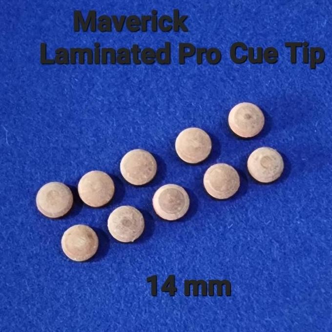 Maverick Pro Cue Tip - 14 mm Medium Soft - Kepala Stick Billiard Stik