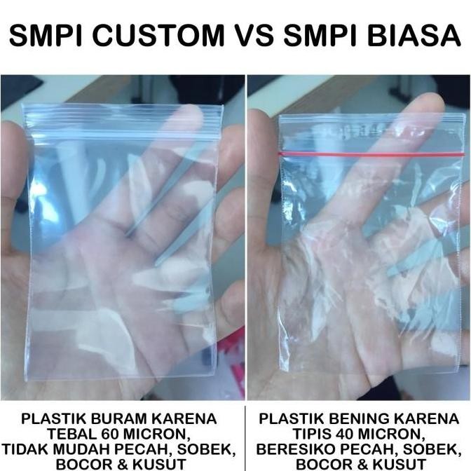 (Allthebest) KLIP PP SMPI CUSTOM 11x20 60 MICRON TEBAL PLASTIK ZIPPER