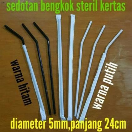 Sedotan Bungkus Kertas Warna Hitam Putih Pcs Sedotan Steril Kertas Sedotan Bungkus Kertas