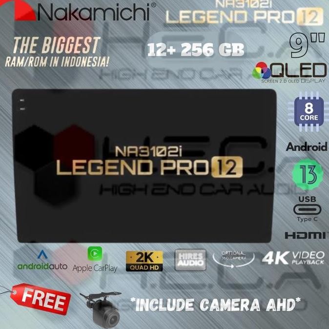 '' Nakamichi Legend Pro 12 9" Inch Ram 12/256 Gb Head Unit Android Na-3102I 4K Tape Mobil Tv + Camer