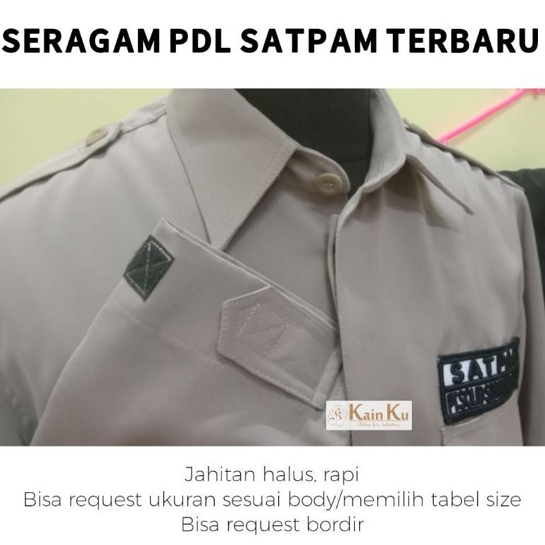 Seragam Pdl Satpam Terbaru Baju Celana Warna Polri/Krem Kuning