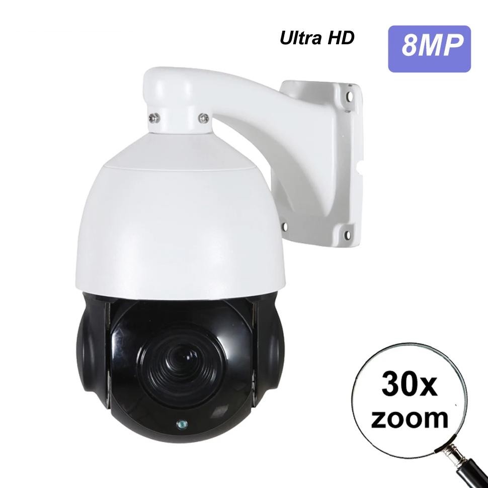 Hikvision-Compatible 4K 8MP 5MP 4MP 2MP POE IP PTZ Camera Outdoor 30X Zoom Speed Dome POE Surveillan
