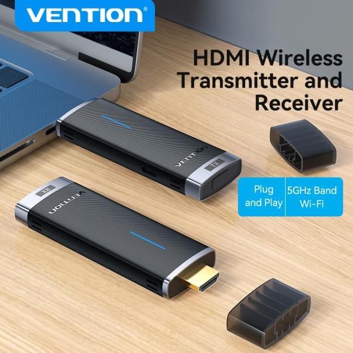 VENTION ADC Wireless HDMI Transmitter and Receiver Dongle Black