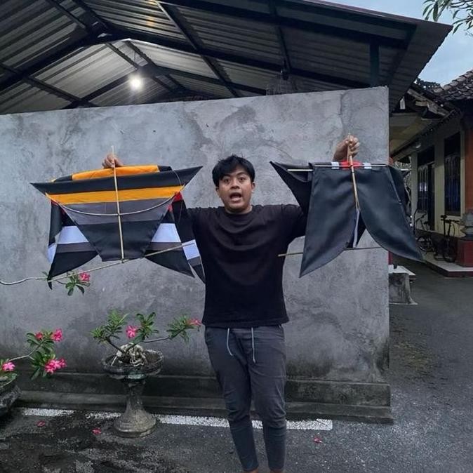 Layangan Bebean Kain 80 x 1 meter - Bebean Kain - Layangan Ikan Bali - Layangan Knockdown - Bebean K