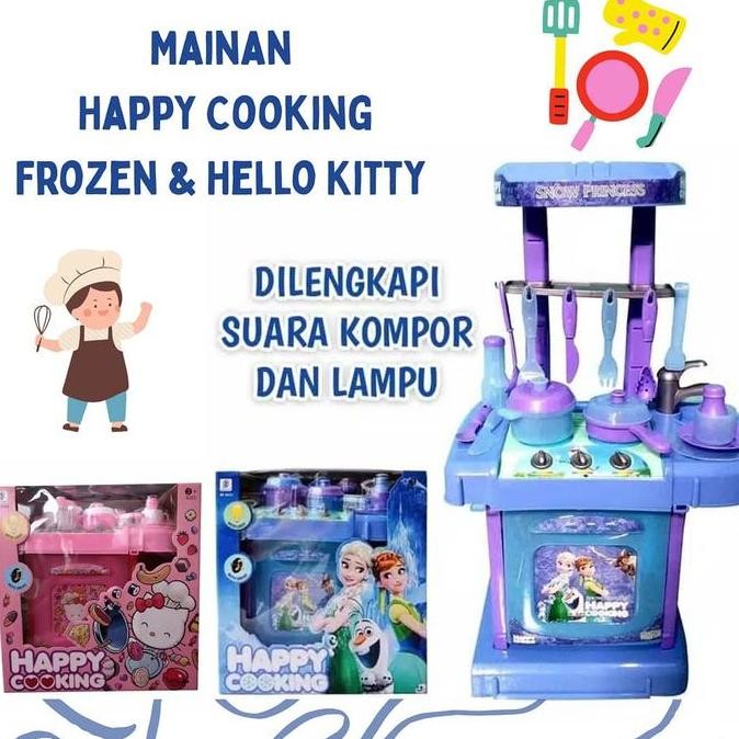 Mainan Masak masakan Happy Cooking Frozen Hello Kitty