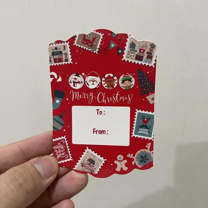 

Premium Paperbag Natal Besar Red Christmas Uk. 27X27X27 Cm + Free Tag