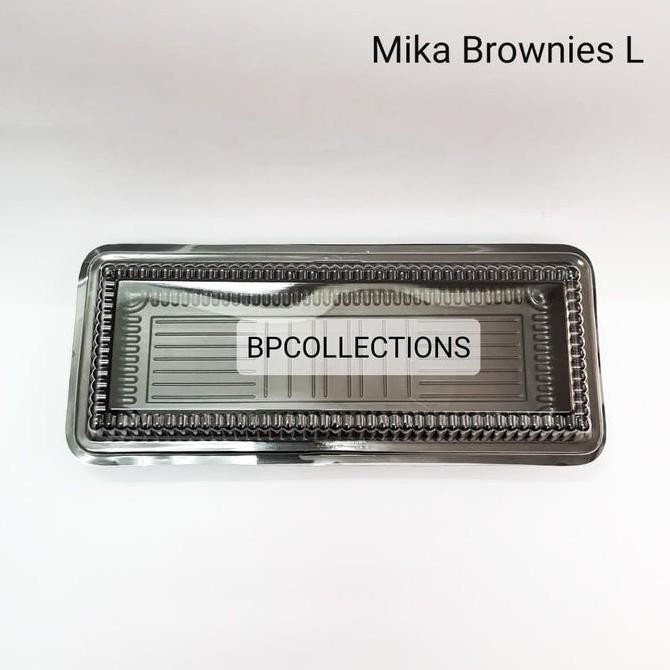 1 PAK 50 pcs Mika Brownies S M L Plastik kue Tempat Makan GROSIR