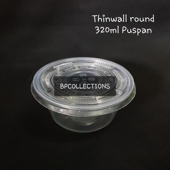 1 PAK THINWALL 320ML 400 450 ml MANGKOK PLASTIK PUSPAN ECER