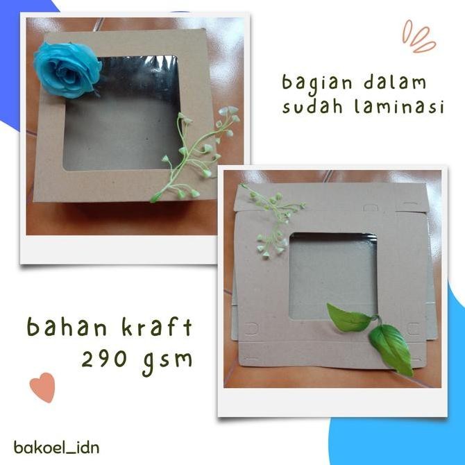Kardus Kotak Box Kraft Mika Laminasi Jendela Pizza Brownies Pie Buah