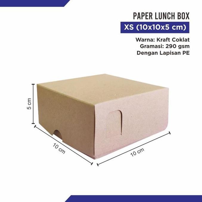 Paper Box Harga Pabrik (Kotak Nasi kertas) B35K2 - Coklat