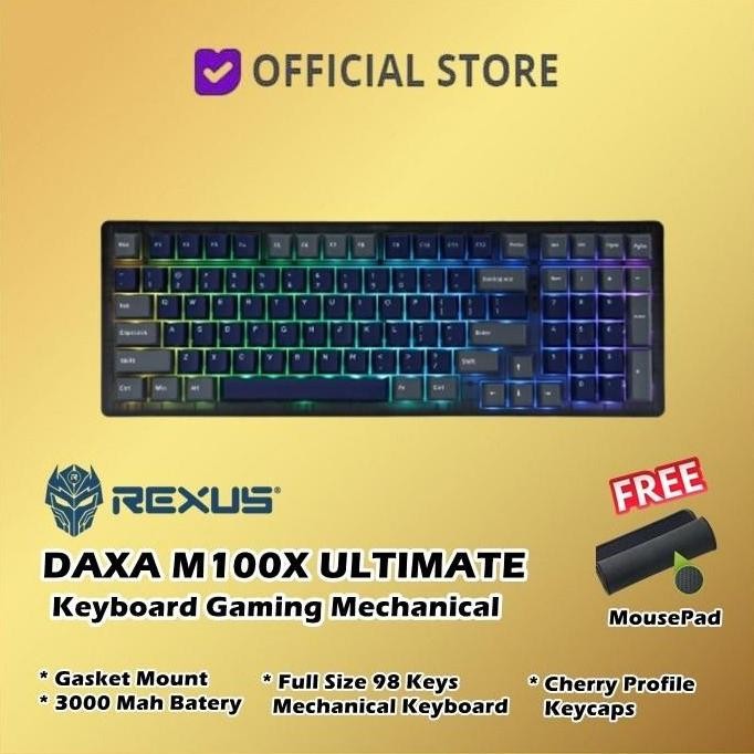Rexus Daxa M100X Ultimate Keyboard Gaming Mechanical M100 X M 100 X