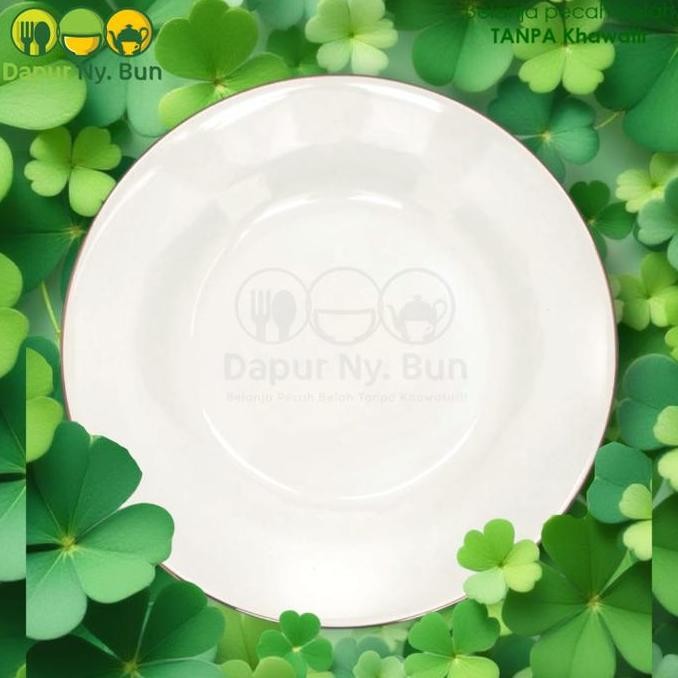 Piring Cekung - Mangkok Keramik SATU LIST Emas - Piring & Mangkok Makan