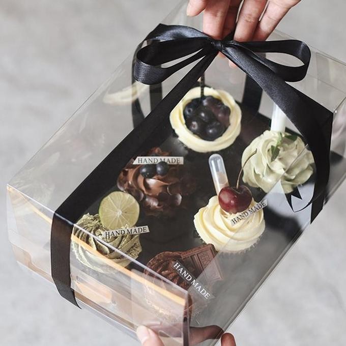 box mika cupcake isi 6, dus cupcake, mika muffin isi 6, box cupcake