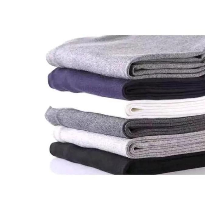 Df213>> Leging Kaos Wanita Dewasa Panjang - Lejing Wanita Tebal Celana Legging Lembut Hitam