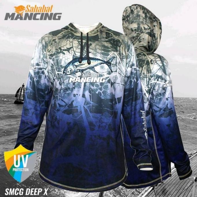 Jersey Sahabat Mancing DEEP X | UV Protection | Hoodie