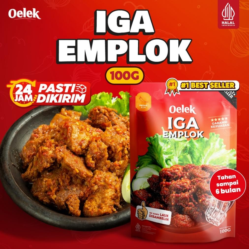 

TERMURAH Oelek Iga Emplok Mercon 100 gr/ Iga Mercon / Iga Sambal / Oseng Iga / Iga Pedas / Lauk Siap Saji Siap kirim