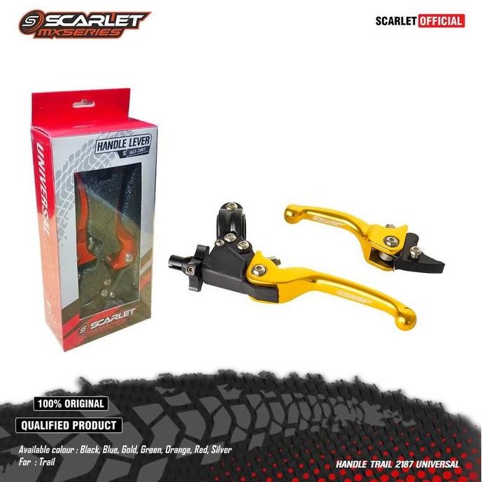Scarlet Racing - Handle Setelan Lipat Brake Lever Tuas Rem Sepeda Motor Trail 2187 Universal GM