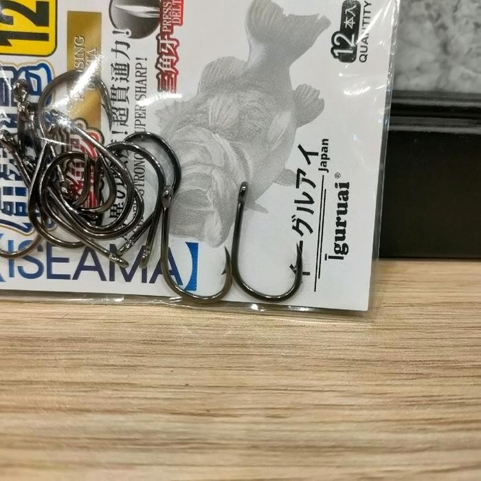 (Termurah) Kail Pancing Iguruai Iseama Hook Kuat Tajam Tebal - Set Isi 12 Kail - Mata Kail Bestselle
