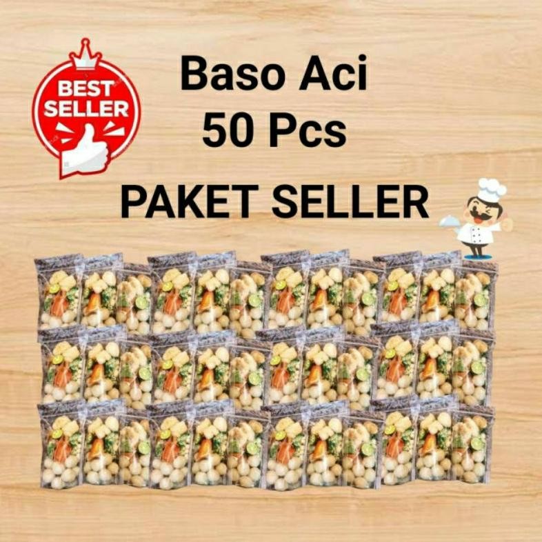 

TERLARIS Paket 50pcs Baso Aci Instan Komplit Lada Pisan Siap kirim