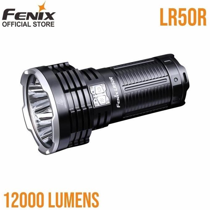 TERBARU Fenix LR50R Senter Led Flashlight Searchlight Rechargeable 12000 Lumens