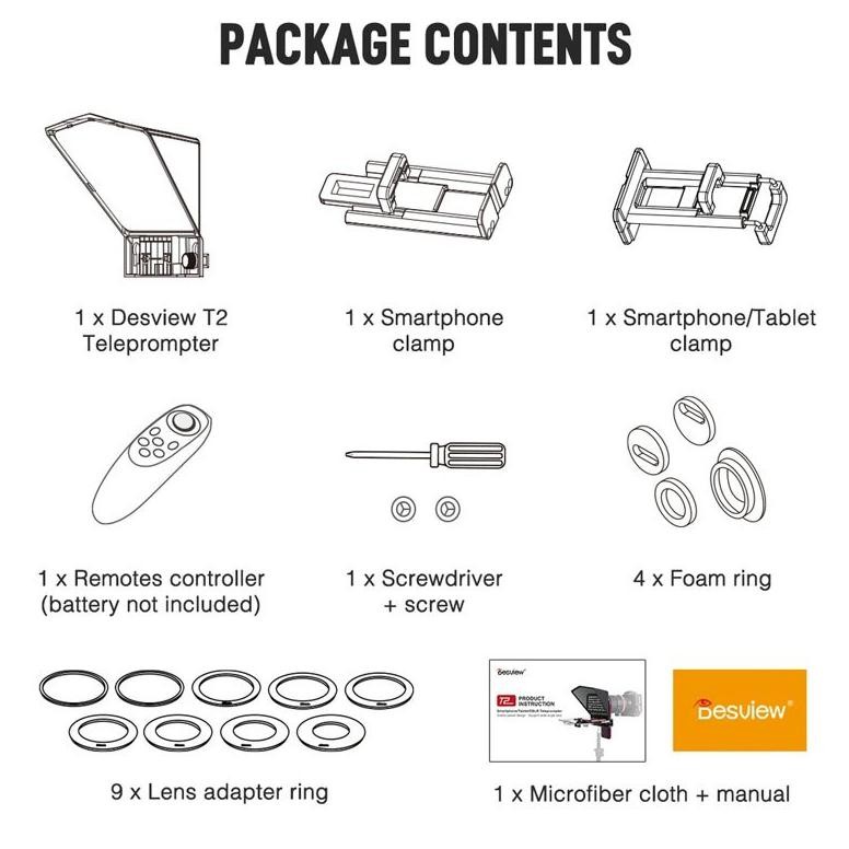 Desview T2 Broadcast Teleprompter