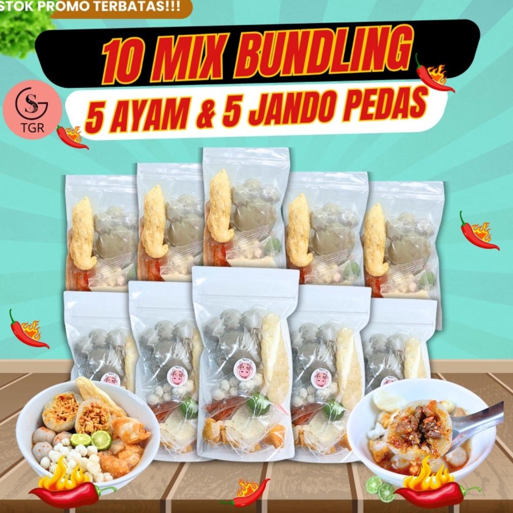 

TERLARIS MIX DAPAT 10 BUNDLING 5 BASO ACI AYAM PEDAS EKONOMIS 5 BASO ACI JANDO PEDAS EKONOMIS Kuah Food Kaldu - GUDANGSNACK.TGR Siap kirim