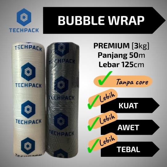 

Plastik Bubble Wrap Roll Hitam Putih Bening 125 cm x 50 m Premium Tebal 125cm x 50m TECACK Bable Bubblewrap Buble