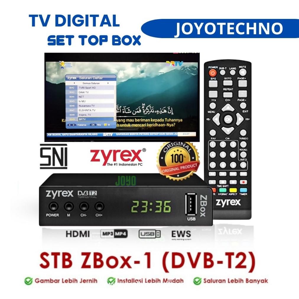''Terlaris" Set Top Box Tv Digital Dvbt2 Full Hd Berkualitas Zyrex Hd 4Mb Digital Dvbt2 Tv Tabung Tv