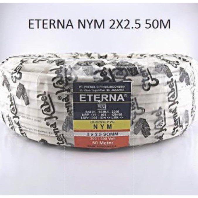 Promo Eterna Kabel NYM 2x2,5 mm 50m / Kabel Eterna NYM 2x2.5 mm 50m COD