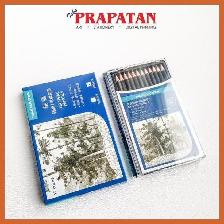 

(ATK) SIMBALION GRAPHIC PENCILS 12 COLORS / PENSIL GAMBAR SKETSA ALAT TULIS LUKIS SEKOLAH KULIAH GAMBAR KANTOR