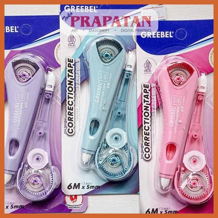 

(ATK) GREEBEL CORRECTION TAPE GCT | TIP EX KERTAS ALAT TULIS LUKIS SEKOLAH KULIAH GAMBAR KANTOR