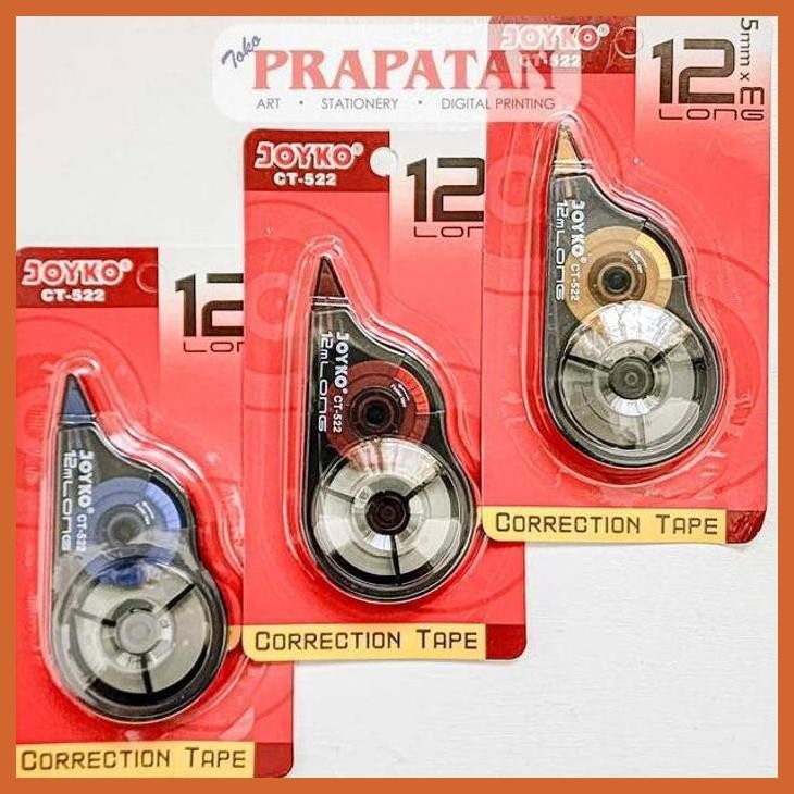 

(ATK) JOYKO CORRECTION TAPE CT-522 | PITA KOREKSI ALAT TULIS LUKIS SEKOLAH KULIAH GAMBAR KANTOR