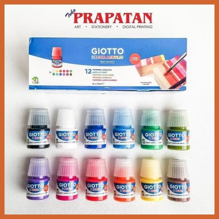 

(ATK) GIOTTO DECOR ACRYLIC 12 WARNA 25 ML / CAT AKRILIK GIOTTO ALAT TULIS LUKIS SEKOLAH KULIAH GAMBAR KANTOR