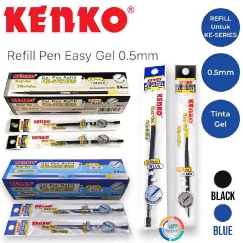 

Salt Kenko Gel Pen Refill Easy Gel - Ke Series 0,5 Mm (Hitam) / (Biru) Isi 24Pcs Ac-54