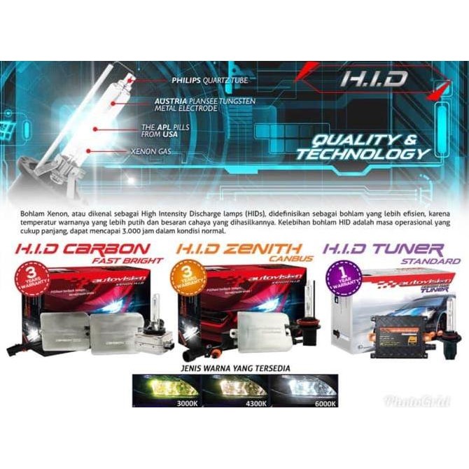 Ballast HID Autovision Carbon FastBright 12V 35W Ballast Lampu HID Original