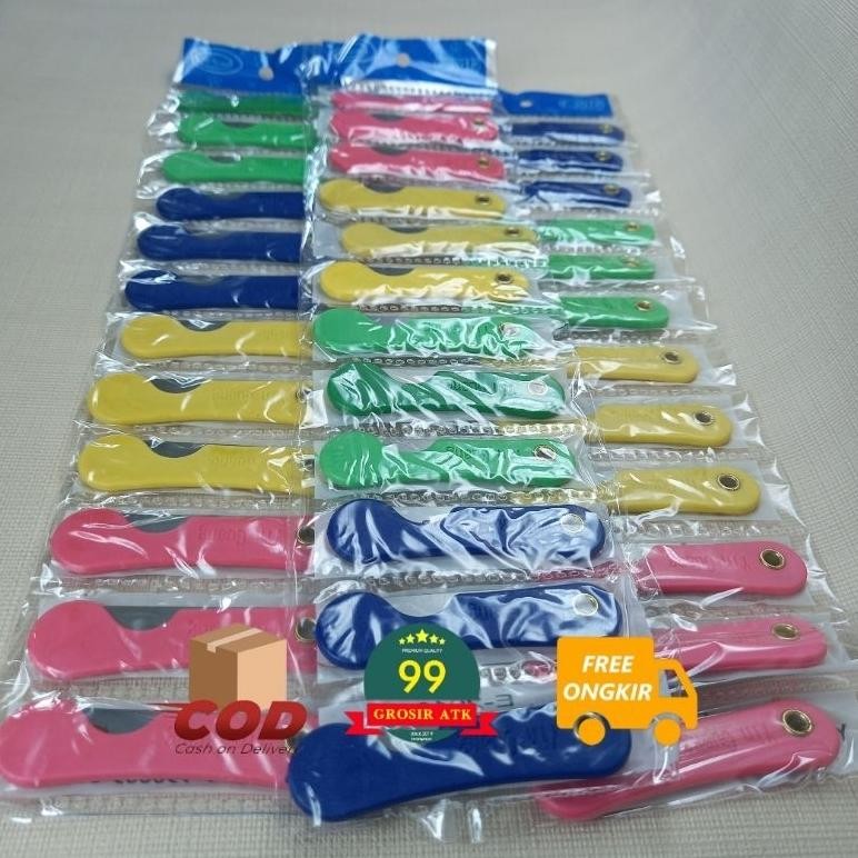 

Termurah Pemes (1 Lusin)/Silet Warna/Pisau Stainless/Pemes Lipat/Cutter Termurah