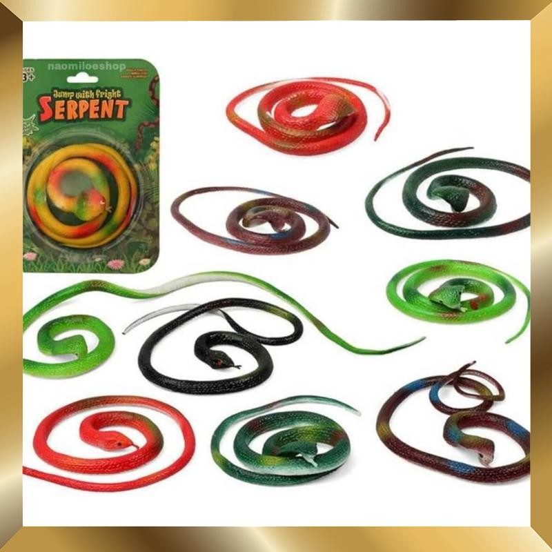 Bisa COD mainan ULAR KARET 72cm mika TERBARU MAINAN BINATANG ULAR KARET LENTUR KENYAL SEPERTI ULAR A