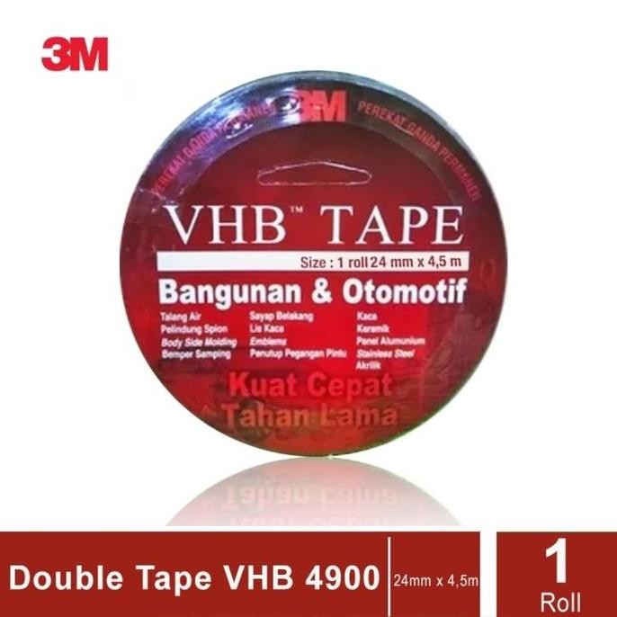 

DB6>> Double Tape 3M VHB 24mm x 4,5m ( Bahasa Indonesia) Original