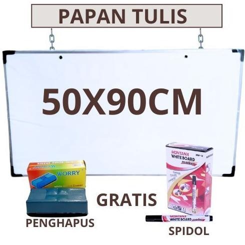 

Diskon Papan Tulis Whiteboard 2 Sisi (Hitam & Putih) 50Cm X 90Cm Gratis Spidol Dan Penghapus Diskon