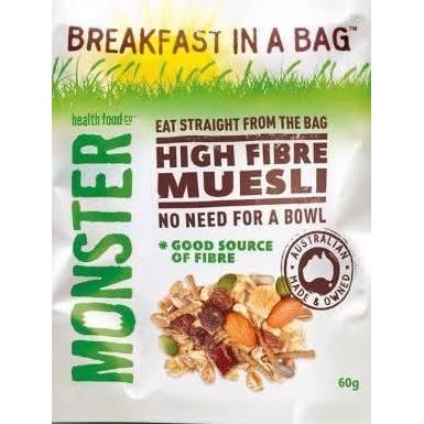

monster high fibre muesli made in australia breakfast