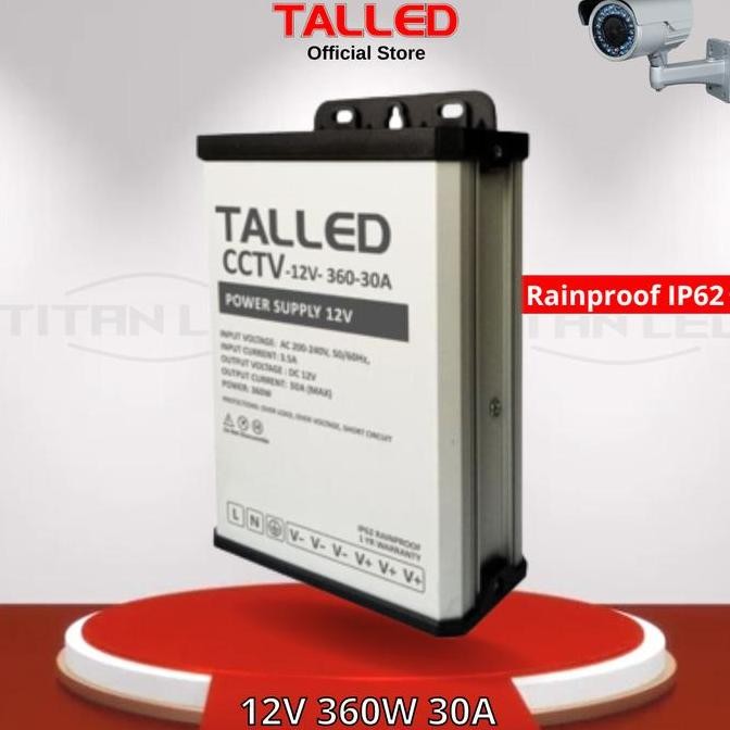 Promo Power Supply Cctv Box 12V 360W 30A Outdoor- Indoor Garansi 1 Th Talled