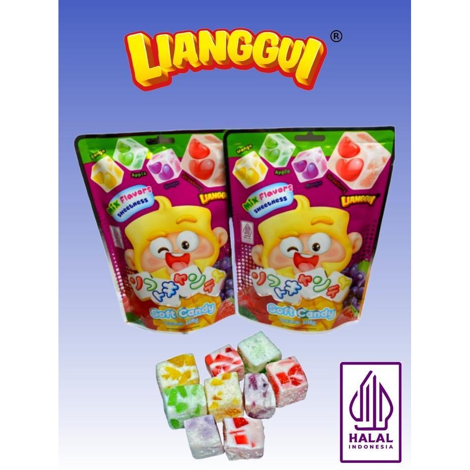 

[ Lianggui ] Permen Lunak Aneka Rasa / Soft Mix Candy Flavors / Permen Halal
